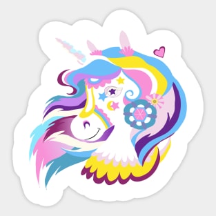 Rainbow magic unicorn Sticker